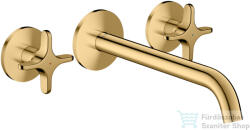 Hansgrohe AXOR ONE falsík alatti mosdó csaptelep 22 cm-es kifolyóval, polírozott arany hatású 48140990 (48140990)