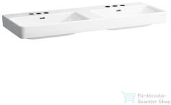 Laufen Pro S 130x46, 5 cm-es pultra ültethető dupla mosdó 3 csaplyukkal, LCC bevonattal, fehér H8149684001081 (H8149684001081)