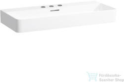 Laufen Val SaphirKeramik 95x42 cm-es mosdó 3 csaplyukkal, LCC bevonattal, fehér H8102874001081 (H8102874001081)