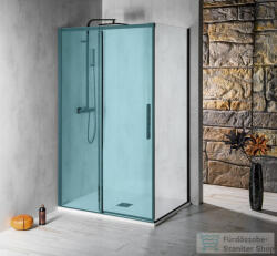 SAPHO POLYSAN ALTIS LINE BLACK oldalfal, 900mm, fekete, transzparent üveg (AL6012B) (AL6012B) - furdoszoba-szaniter