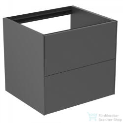 Ideal Standard CONCA 60x55 cm-es 2 fiókos fali szekrény mosdó és pult nélkül, matt antracit T4355Y2 (T4355Y2)