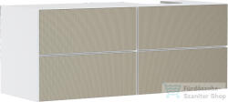 Hansgrohe XEVOLOS E 137x55 cm-es 4 fiókos fali szekrény pult nélkül, jobbos kivágású pulthoz, matt fehér/texturált bronz 54239390 (54239390)