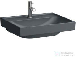 Laufen MEDA 55x46 cm-es falra/bútorra szerelhető csiszolt aljú mosdó, túlfolyó nélkül, matt grafit H8161127581111 (H8161127581111)
