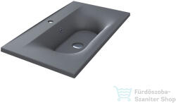 LunArt Julius 79, 4x44, 6 cm-es beépíthető öntöttmárvány mosdó, szürke kvarc 5999123002143 (5999123002143)