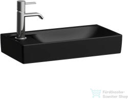 Laufen MEDA 46x23, 5 cm-es fali mosdó bal oldali csaplyukkal, csaptelep-és túlfolyó nélkül, matt fekete H8151147161131 (H8151147161131)