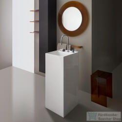 Laufen Kartell By Laufen szabadon álló mosdó 2 csaplyukkal, túlfolyó nélkül, speciális rejtett lefolyóval, fehér H8113310008151 (H8113310008151)