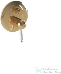 Bugnatese Oxford termosztátos falsík alatti kád/zuhany csaptelep belső egységgel, sárgaréz 6378ON (6378ON)