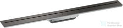 Hansgrohe AXOR DRAIN falhoz illeszthető 80 cm-es zuhanyfolyóka alaptest nélkül, szálcsiszolt fekete króm 42526340 (42526340)
