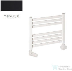 Radeco PINO K AK1-500/EP 415x530 törölközőszárítós radiátor, MERKURY 8 (selyemfényű fekete) színben (Radeco_PINO_K_AK1_500_EP_MERKURY8)