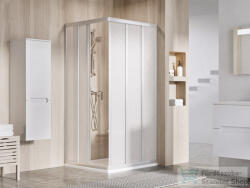 RAVAK SUPERNOVA ASRV3+ASRV3 80x80 cm-es tolóajtós, sarokbelépős zuhanykabin, szatén/pearl 15V40UR211SET8080 (15V40UR211SET8080)
