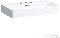 Laufen Val SaphirKeramik 75x42 cm-es csiszolt aljú mosdó 3 csaplyukkal, LCC bevonattal, fehér H8162854001081 (H8162854001081)