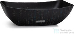 S.V.I.S. Design mosdó 50 cm VIRGO BASIC - BLACKSMITH, fekete és kék, matt lakk UBX. VIRGO. BC. 050.000. BS. 02.1 (UBX_VIRGO_BC_050_000_BS_02_1)