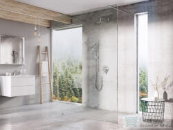 RAVAK Walk-In Free 130 cm-es zuhanyfal 2 db 120 cm-es merevítővel, króm/transparent GW9FJ0C0SZ1 (GW9FJ0C0SZ1)