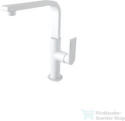 Bugnatese SIMPLE magasított mosdó csaptelep leeresztő nélkül, matt fehér 6618SBI (6618SBI)