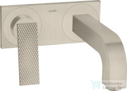 Hansgrohe AXOR CITTERIO falsík alatti mosdó csaptelep 22 cm-es kifolyóval, nem zárható leeresztővel, rombuszmetszéses fogantyúval, szálcsiszolt nikkel 39171820 (39171820)