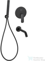 INVENA SIROS falsík alatti kád csaptelep belső egységgel, matt fekete BS-90-W12-A (BS-90-W12-A)