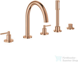 GROHE ATRIO 5 üléses kádtöltő csaptelep zuhanyszettel, alaptest nélkül, Warm Sunset 29407DA0 (29407DA0)