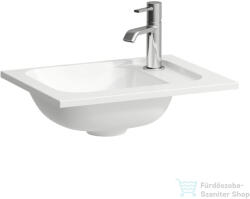 Laufen MEDA 44x34 cm-es bútorra építhető mosdó túlfolyó nélkül, jobb oldali csaplyukkal, matt fehér H8141107571141 (H8141107571141)