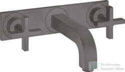 Hansgrohe AXOR Citterio falsík alatti mosdó csaptelep 22, 5 cm-es kifolyóval, alaptest nélkül, szálcsiszolt fekete króm 39144340 (39144340)