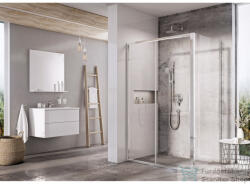 RAVAK BLIX SLIM BLSDP2+BLSPS 110x80 cm-es tolóajtós zuhanykabin fix oldalfallal, króm/transparent X0PMD0C00Z1SET110BLSPS80 (X0PMD0C00Z1SET110BLSPS80)