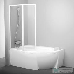 RAVAK VSK2 Rosa 140 balos kádparaván, Fehér+transparent 76L70100Z1 (76L70100Z1)