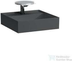 Laufen Kartell By Laufen 46x46 cm-es csiszolt aljú mosdó rejtett túlfolyóval, Graphite matt H8183317581111 (H8183317581111)