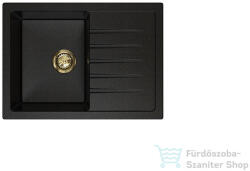 LunArt Judo 68x49, 5 cm-es öntött gránit mosogató medence szifon nélkül, Golden black 5999861632565 (5999861632565)
