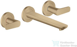 Hansgrohe AXOR Citterio C falsík alatti mosdó csaptelep 19 cm-es kifolyóval, nem zárható leeresztővel, alaptest nélkül, szálcsiszolt bronz 49070140 (49070140)