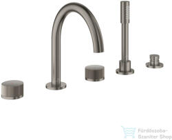 GROHE ATRIO PRIVATE 5 üléses kádtöltő csaptelep zuhanyszettel, alaptest nélkül, Brushed Hard Graphite 25226AL0 (25226AL0)
