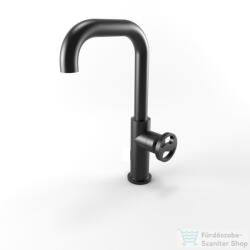 Bugnatese MILLENOVECINQUANTA magasított mosdó csaptelep leeresztő nélkül, matt fekete 4613SNE (4613SNE)