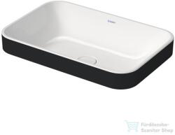 Duravit HAPPY D. 2 PLUS 60x40 cm-es ráültethető csiszolt mosdó Wondergliss bevonattal, fehér/antracit matt 23596061001 (23596061001)