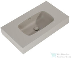 AREZZO design MABEL öntöttmárvány falra szerelhető mosdó 80 cm, matt bézs AR-168858 (AR-168858)