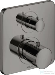 Hansgrohe AXOR Citterio M falsík alatti termosztátos kád/zuhany csaptelep elzárószeleppel, polírozott fekete króm 34725330 (34725330)