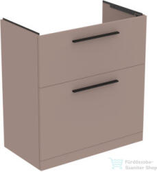 Ideal Standard I. LIFE A 80x44 cm-es 2 fiókos álló szekrény mosdó és fogantyú nélkül, Greige matt T5274NH (T5274NH)