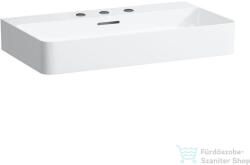 Laufen Val SaphirKeramik 75x42 cm-es mosdó 3 csaplyukkal, LCC bevonattal, fehér H8102854001081 (H8102854001081)