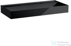 Laufen Kartell By Laufen 100x46 cm-es mosdó 2 csaplyukkal, túlfolyó nélkül, fényes fekete H8103370201151 (H8103370201151)