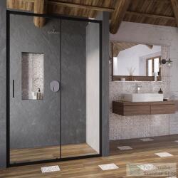 RAVAK BLIX SLIM BLSDP2 -120 120 cm-es tolóajtó fix résszel, Fekete+Tansparent X0PMG0300Z1 (X0PMG0300Z1)