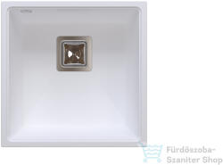 LunArt Bende 42x42 cm-es öntött gránit aláépíthető mosogató medence szifon nélkül, White 5999123007568 (5999123007568)