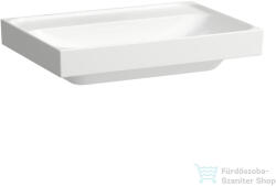 Laufen MEDA 65x46 cm-es falra/bútorra szerelhető mosdó csaplyuk és túlfolyó nélkül, matt fehér H8101147571121 (H8101147571121)