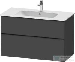Duravit D-NEO 1010x462 mm-es 2 fiókos függesztett szekrény 233610XXX mosdóhoz, Graphite Matt Decor DE436304949 (DE436304949)