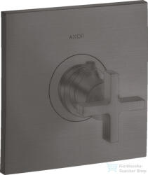 Hansgrohe AXOR Citterio Highlow falsík alatti termosztátos csaptelep, szálcsiszolt fekete króm 39716340 (39716340)