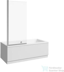 Jika NION 75x150 cm-es kádparaván átlátszó üveggel, fényes ezüst színű profillal, H2572N50026681 (H2572N50026681)