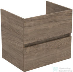 Ideal Standard EUROVIT+ 60x44 cm-es 2 fiókos szekrény mosdó nélkül, Flint hickory R0259Y9 (R0259Y9)