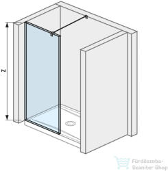 Jika PURE 88, 4 cm-es Walk-in zuhanyfal Jika Perla átlátszó üveggel, fényes ezüst profillal, H2694270026681 (H2694270026681)