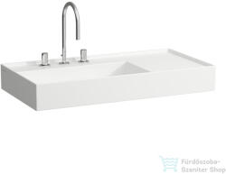 Laufen Kartell By Laufen 90x46 cm-es mosdó 3 csaplyukkal, LCC Active bevonattal, fehér H810338A001581 (H810338A001581)