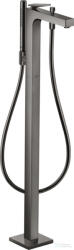 Hansgrohe AXOR CITTERIO szabadon álló kádtöltő csaptelep rombuszmetszéses fogantyúval, polírozott fekete króm 39471330 (39471330)