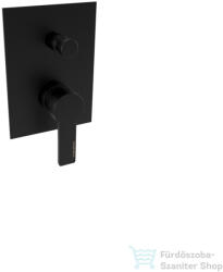 Bugnatese Morse 2 funkciós falsík alatti kád /zuhany csaptelep belső egységgel, matt fekete 1072NE (1072NE)