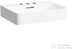 Laufen Val SaphirKeramik 55x42 cm-es csiszolt aljú mosdó 3 csaplyukkal, LCC bevonattal, fehér H8162824001081 (H8162824001081)