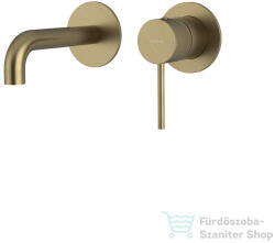 SAPHO ULTRASAN falba süllyesztett csaptelep, 16 cm-es kifolyócsővel, matt arany (UT118VG) (UT118VG)