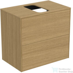 Ideal Standard CONCA 60, 2x37, 3 cm-es 2 fiókos szekrény kivágott lappal, mosdó nélkül, light oak T3946Y6 (T3946Y6)